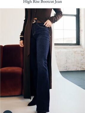 Plus Size 26 Abercrombie & Fitch Dark Blue Bootcut Jeans